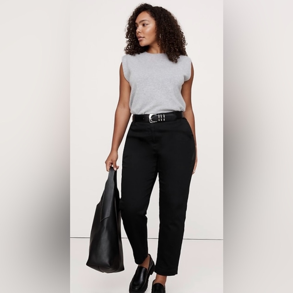 Banana Republic The Weekend Slim Barrel Pants, Black, Pockets, 6P, NWT - Picture 5 of 11